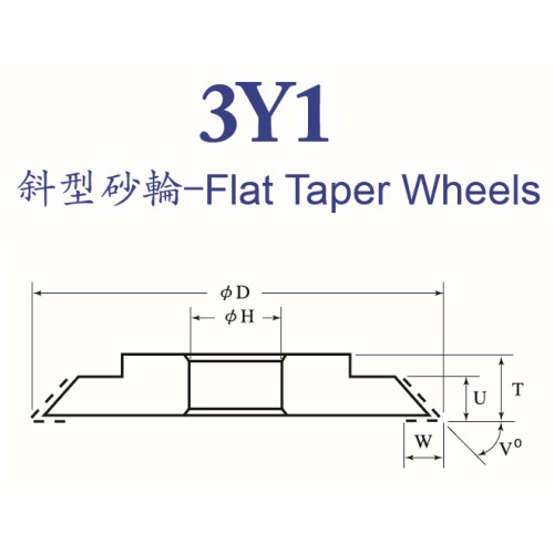 電鍍鑽石砂輪 - 斜型砂輪